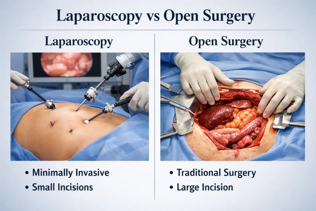 laparoscopy vs open surgery